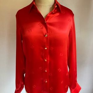 Escada silk red blouse